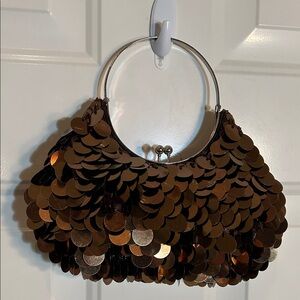 Chic Brown Sequin Women's Bag